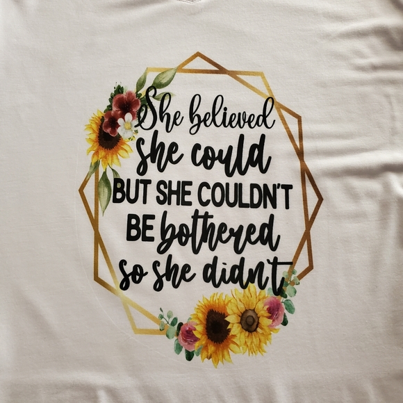 Hand Sublimated Tee- She Believed - Picture 2 of 2